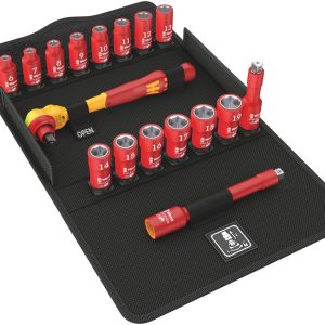 8100 SB VDE 1 Zyklop Ratchet set, insulated, switch lever, 3/8" drive, metric