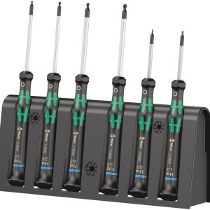 2052/6 Hexagon screwdriver set and rack for electronic applications