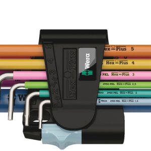 3950/9 Hex-Plus Multicolour Stainless 1 L-key set, metric, stainless