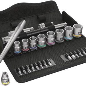 8100 SB 11 Zyklop Metal Ratchet Set with switch lever, 3/8" drive, imperial