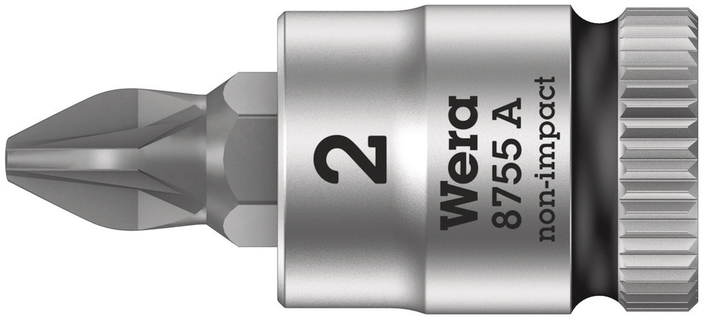 8755 A Pozidriv Zyklop bit socket, 1/4" drive