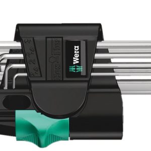 950/7 Hex-Plus 1 L-key set, metric, chrome-plated
