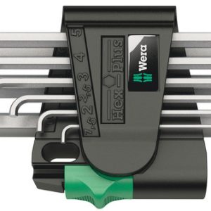 950/9 Hex-Plus 4 L-key set, metric, chrome-plated