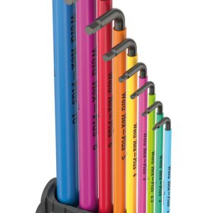 950/9 Hex-Plus Multicolour 3 L-key set, metric, BlackLaser