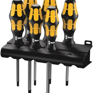 977/6 TORX® Screwdriver set Kraftform Wera: Chiseldriver and rack
